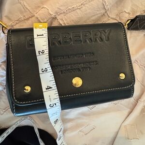 Burberry Black Crossbody Bag with Gold Accents